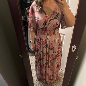 Maurice’s dusty rose floral dress